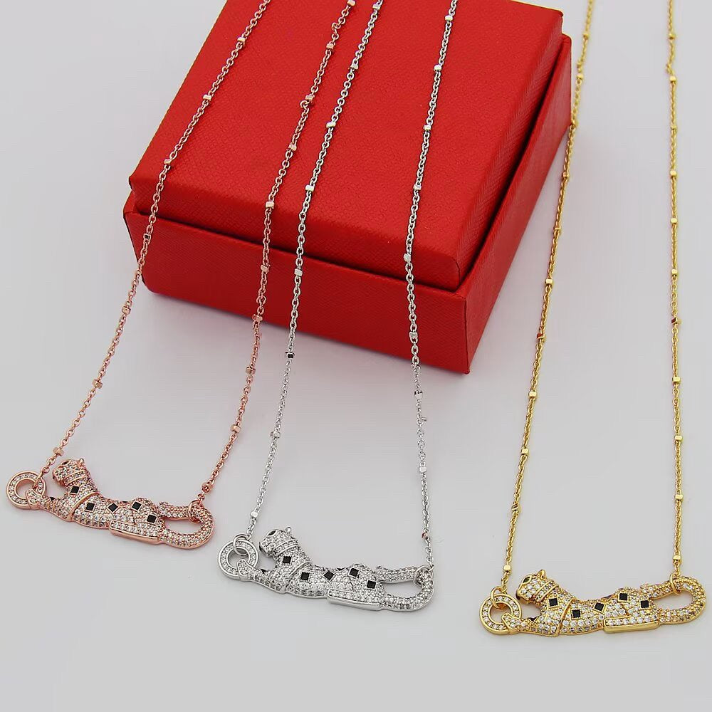 [Camiery] PANTHERE PAVED DIAMOND NECKLACE