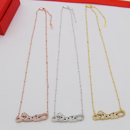 [Camiery] PANTHERE PAVED DIAMOND NECKLACE