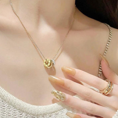 [Camiery] LOVE 6 DIAMOND PENDANT NECKLACE