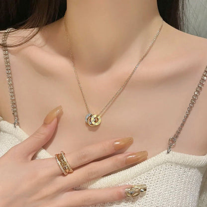 [Camiery] LOVE 6 DIAMOND PENDANT NECKLACE