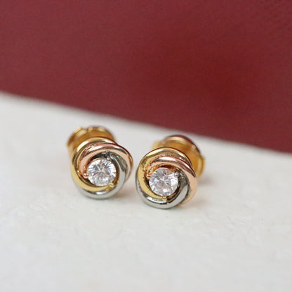 [Camiery] TRINITY STUD DIAMOND EARRINGS