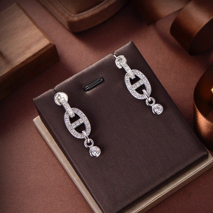 [Camiery]HM CHAINE DIAMOND EARRINGS