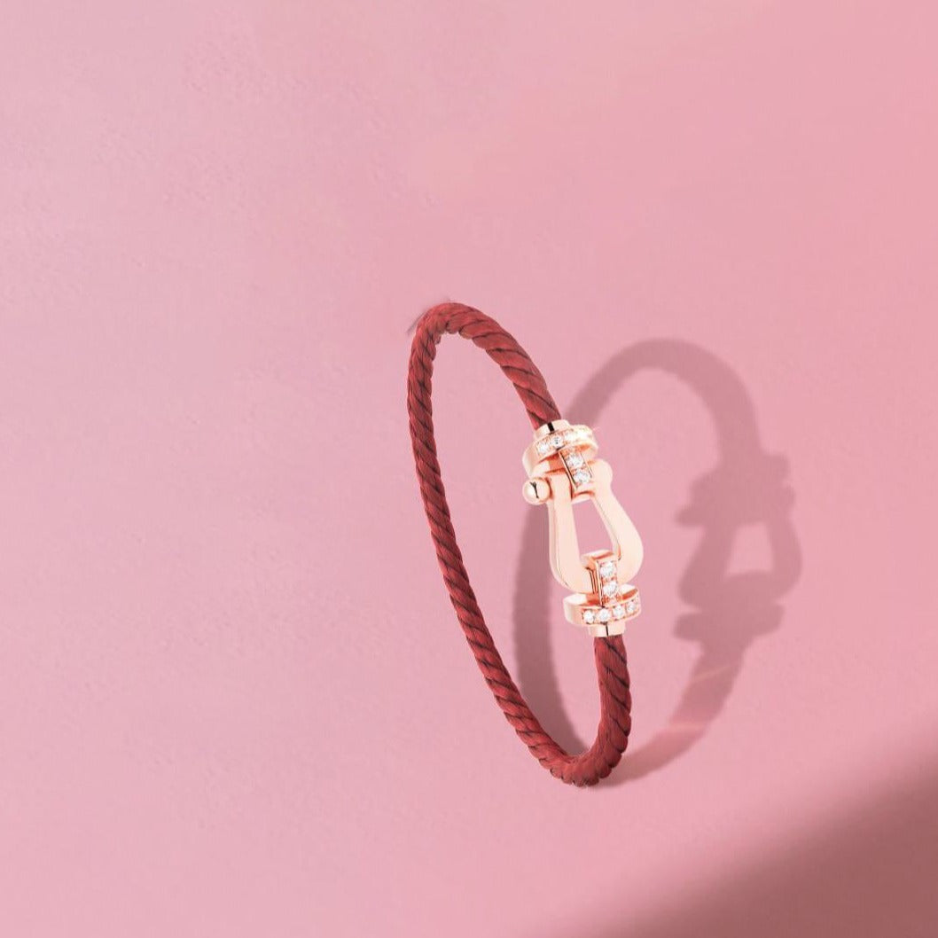 [Camiery]FORCE 10 HALF DIAMOND PINK GOLD RED CORDERI LARGE AND MEDIUM MODEL