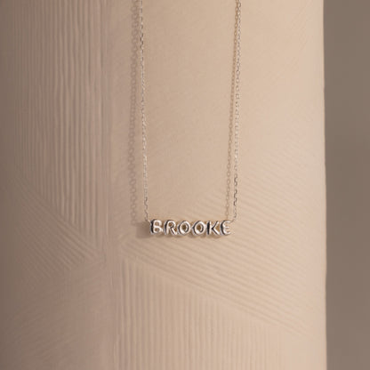 Tiny Bubble Name Necklace