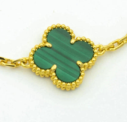 [Camiery] CLOVER 5 MOTIF MALACHITE BRACELET COLLECTION