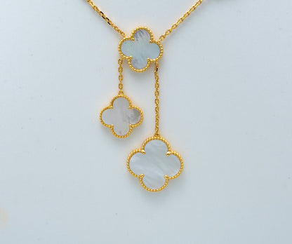 [Camiery]CLOVER MOTHER OF PEARL NECKLACE 6 MOTIF