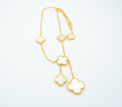 [Camiery]CLOVER MOTHER OF PEARL NECKLACE 6 MOTIF