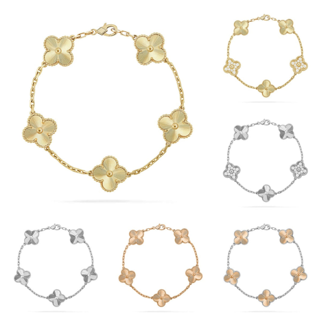 [Camiery] CLOVER 5 MOTIF LASER BRACELET COLLECTION