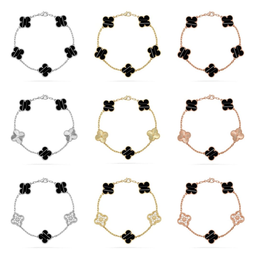 [Camiery] CLOVER 5 MOTIF PULSAR STONE BRACELET COLLECTION