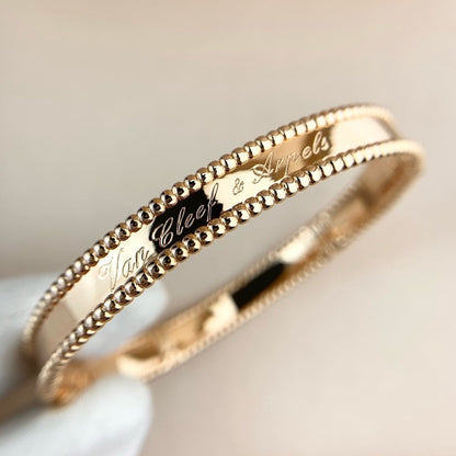 [Camiery]CLOVER PERLEE BRACELET SIGNATURE ENGRAVING SERIES
