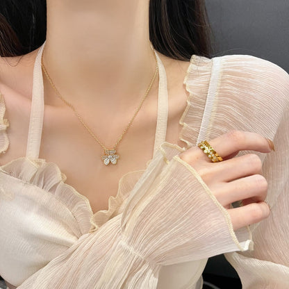 [Camiery]FLOWER DIAMOND NECKLACE