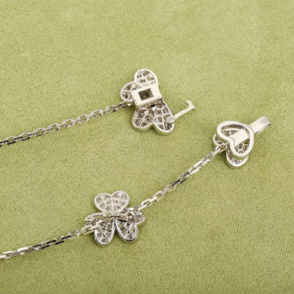[Camiery]FRIVOLE SILVER 9 FLOWERS NECKLACE