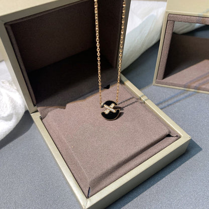 [Camiery]JEUX DE PINK GOLD DIAMOND NECKLACE