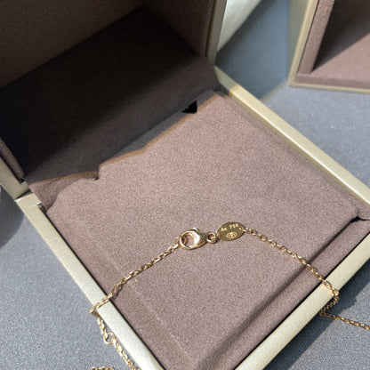 [Camiery]JEUX DE PINK GOLD DIAMOND NECKLACE