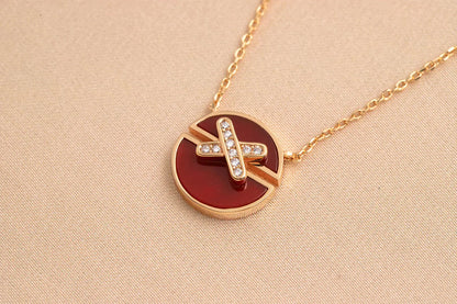 [Camiery]JEUX DE ROSE GOLD DIAMOND NECKLACE