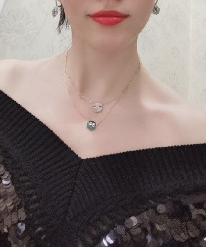 [Camiery]JEUX DE ROSE GOLD DIAMOND NECKLACE