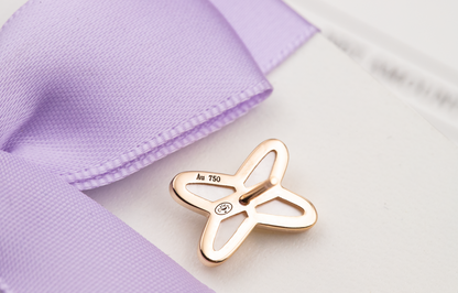 [Camiery]JEUX DE WHITE MOP PINK GOLD DIAMOND EARRINGS