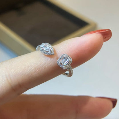 [Camiery]MY TWIN TOI & MOI SILVER DIAMOND RING