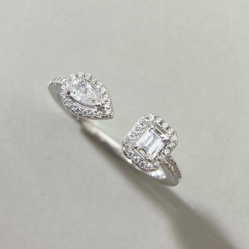 [Camiery]MY TWIN TOI & MOI SILVER DIAMOND RING