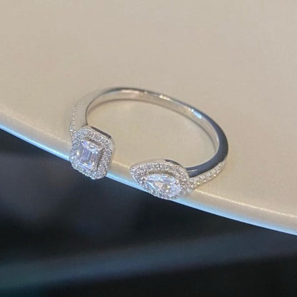 [Camiery]MY TWIN TOI & MOI SILVER DIAMOND RING
