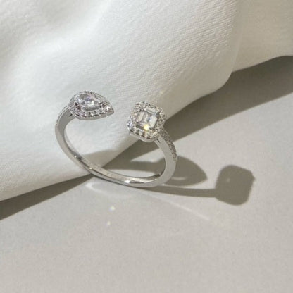[Camiery]MY TWIN TOI & MOI SILVER DIAMOND RING