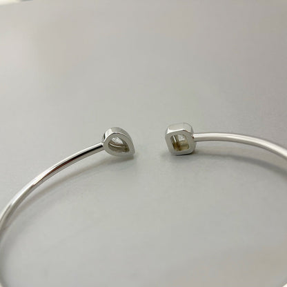 [Camiery]JONC FLEX MY TWIN TOI & MOI SILVER DIAMOND BRACELET