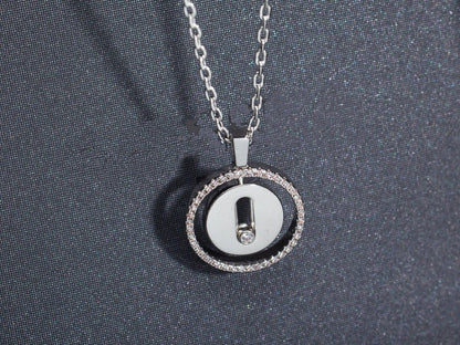 [Camiery]LUCKY MOVE PM NECKLACE SILVER DIAMOND