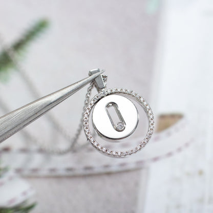 [Camiery]LUCKY MOVE PM NECKLACE SILVER DIAMOND