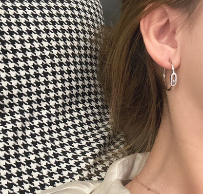 [Camiery]CREOLES MOVE UNO PM DIAMOND EARRINGS