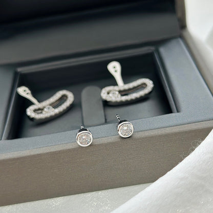 [Camiery]MOVE UNO SILVER DIAMOND EARRINGS