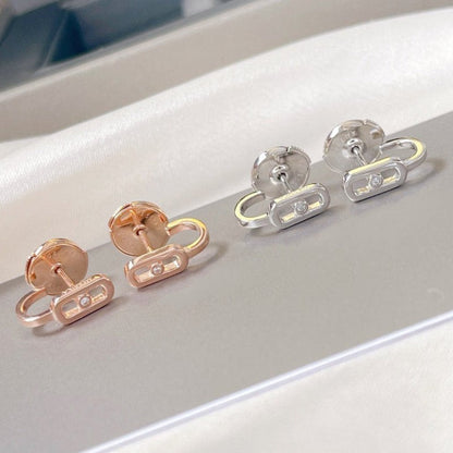 [Camiery]CREOLES MOVE UNO MINI 1 DIAMOND EARRINGS