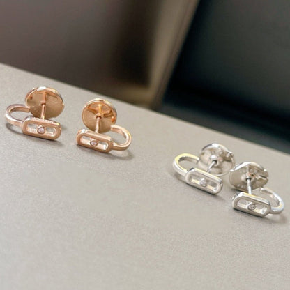 [Camiery]CREOLES MOVE UNO MINI 1 DIAMOND EARRINGS