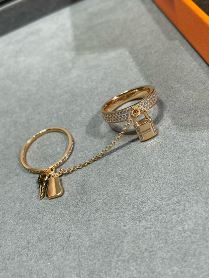 [Camiery]HM KELLY CLOCHETTE DOUBLE RING IN  WITH DIAMONDS