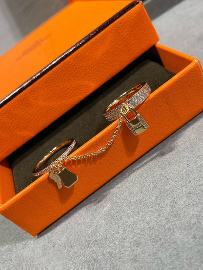 [Camiery]HM KELLY CLOCHETTE DOUBLE RING IN  WITH DIAMONDS
