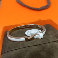 [Camiery]CLASSIC HM CLIC WHITE 8MM ENAMEL BRACELET