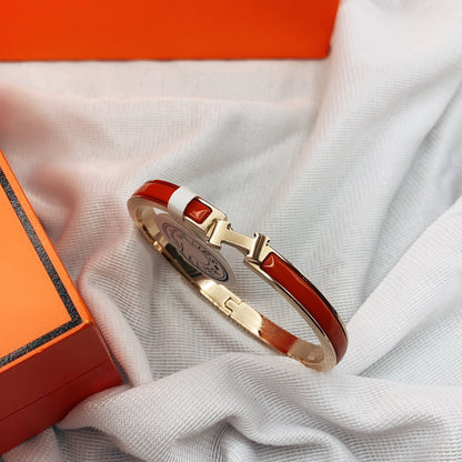 [Camiery]CLASSIC HM CLIC RED 8MM ENAMEL BRACELET