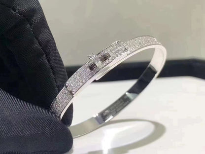 [Camiery]HM KELLY BRACELET IN SILVER AND FULL PAVE DIAMOND