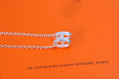 [Camiery]HM NECKLACE H LETTER OVAL SERIES