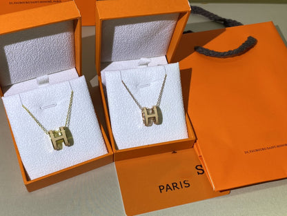 [Camiery]HM CLIC YELLOW ENAMEL GOLD NECKLACE