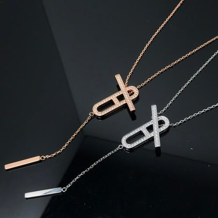 [Camiery]HM NECKLACE PLATINUM ROSE GOLD DIAMOND