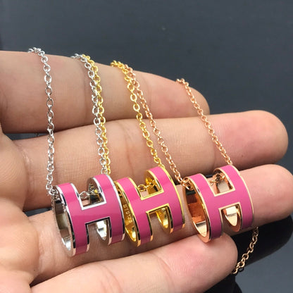 [Camiery]H NECKLACE PINK
