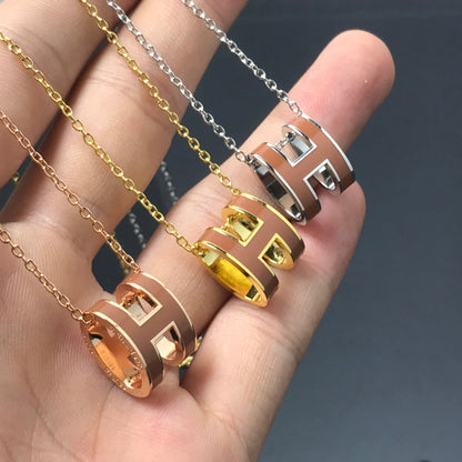 [Camiery]H NECKLACE BROWN