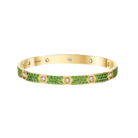 [Camiery]2026 PAVE GEMSTONE LOVE BRACELET 6.1MM 10 DIAMONDS