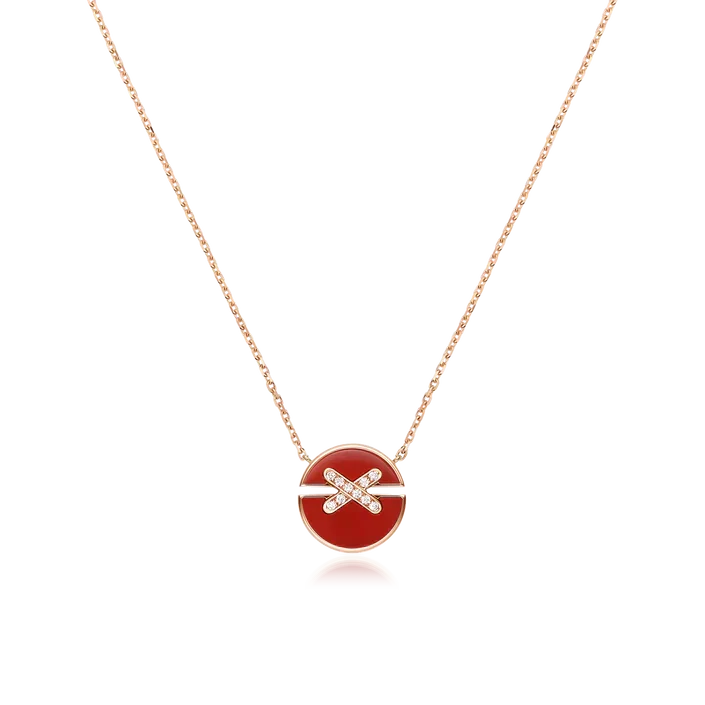 [Camiery]JEUX DE ROSE GOLD DIAMOND NECKLACE