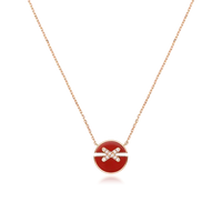 [Camiery]JEUX DE ROSE GOLD DIAMOND NECKLACE