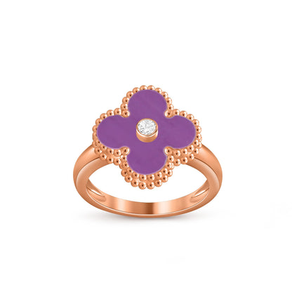 [Camiery]CLOVER DIAMOND RING ROSE GOLD COLLECTION