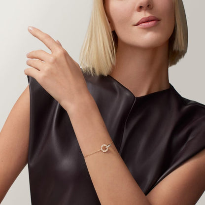 [Camiery] LOVE DOUBLE RING FULL DIAMOND BRACELET