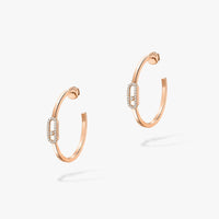 [Camiery]CREOLES MOVE UNO PM DIAMOND EARRINGS
