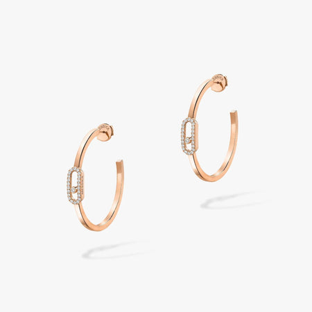 [Camiery]CREOLES MOVE UNO PM DIAMOND EARRINGS