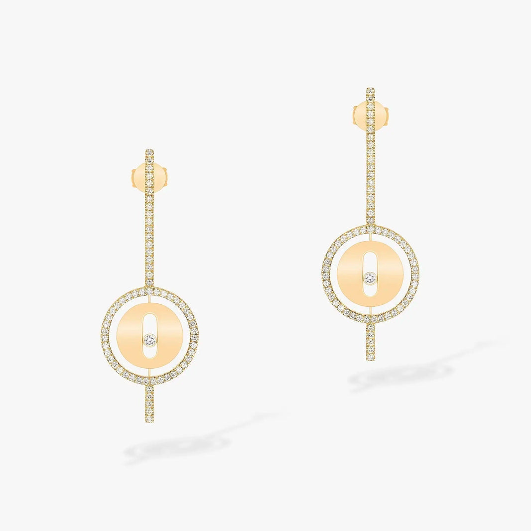 [Camiery]LUCKY MOVE ARROW PINK GOLD DIAMOND EARRINGS